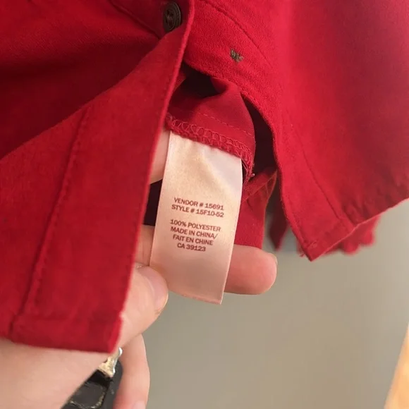 Northern Reflections Red Button-Shacket ❤️ - Picture 6 of 6